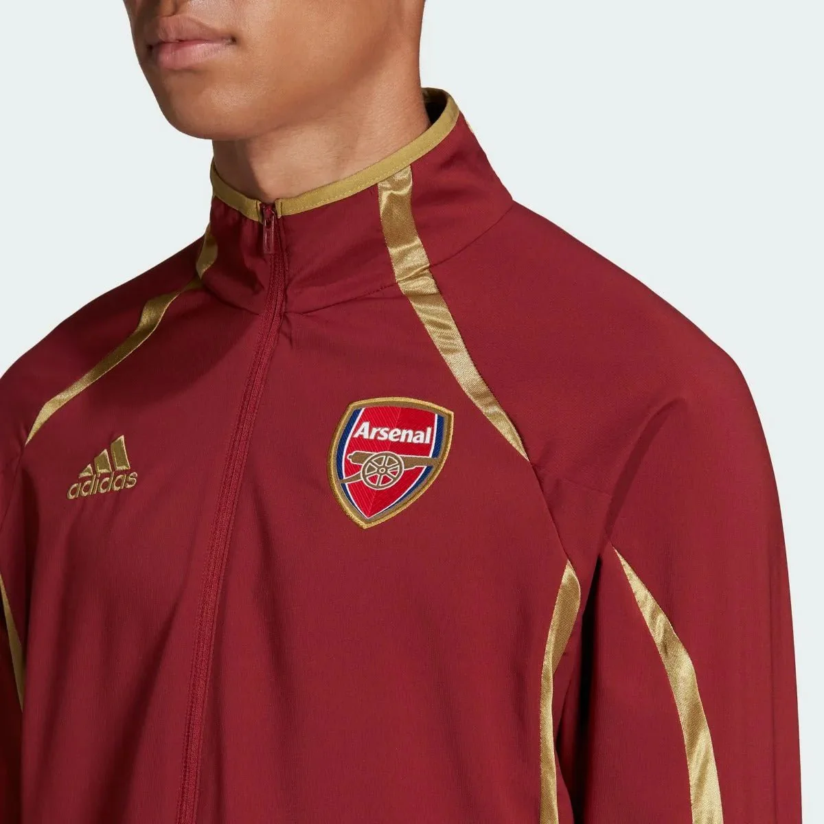 adidas 21-22 Arsenal FC Teamgeist Woven Jacket - Noble Maroon - Image 4