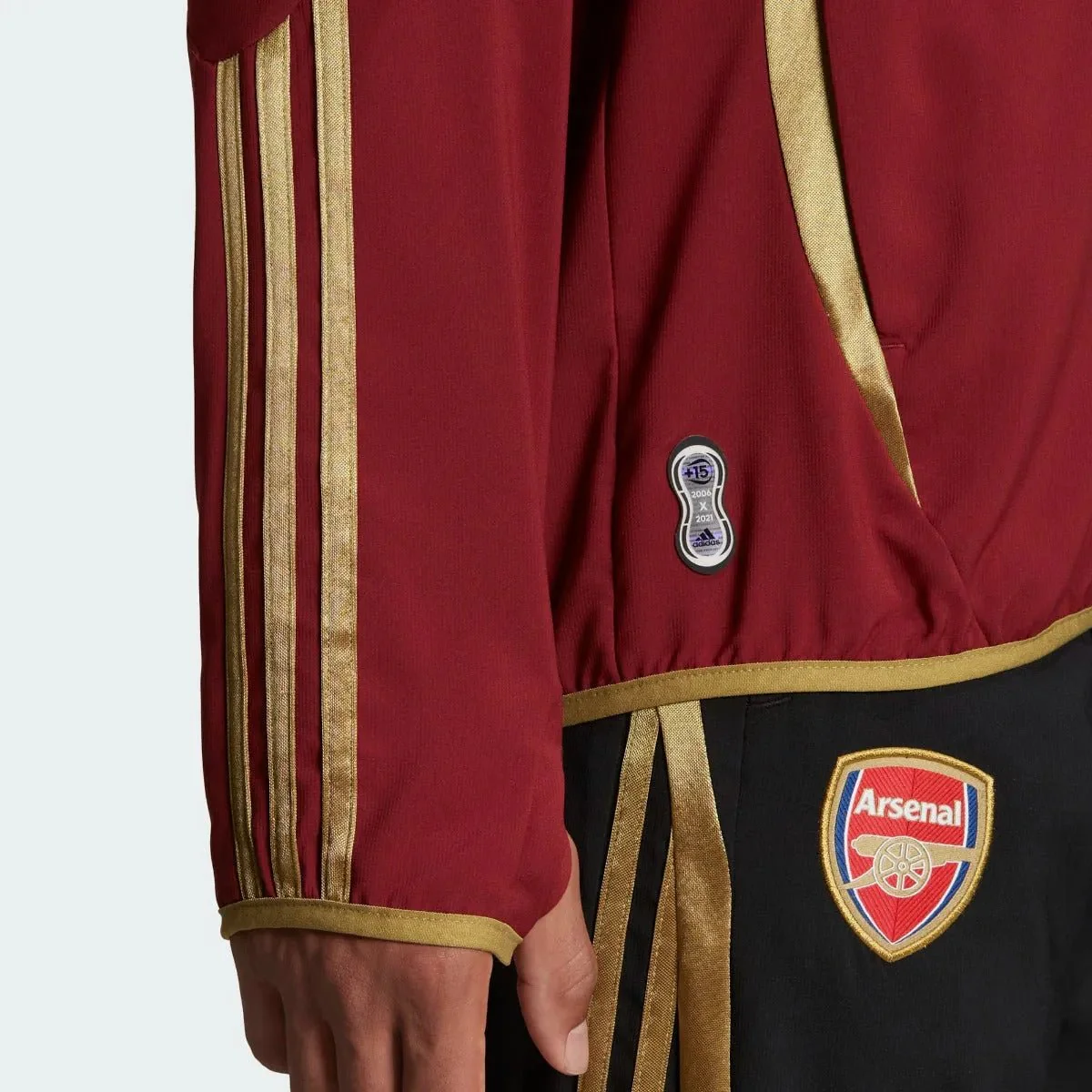 adidas 21-22 Arsenal FC Teamgeist Woven Jacket - Noble Maroon - Image 6