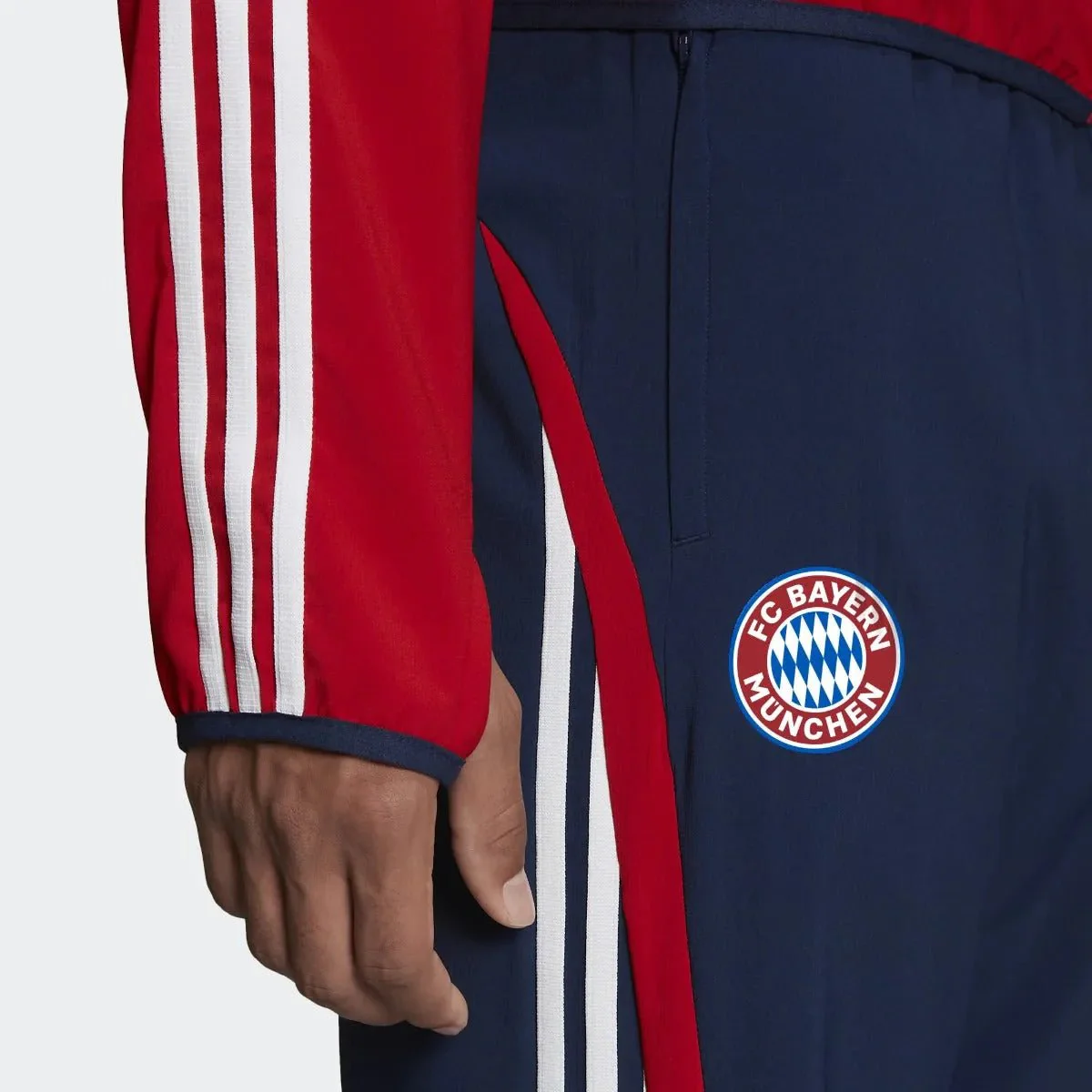 adidas 21-22 Bayern Munich Teamgeist Woven Pants - Indigo - Image 4