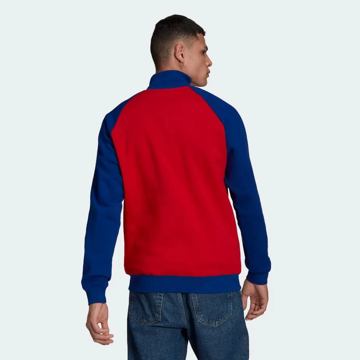 adidas 21-22 FC Bayern Tiro 21 Anthem Jacket - True Red-Mystery Ink - Image 3