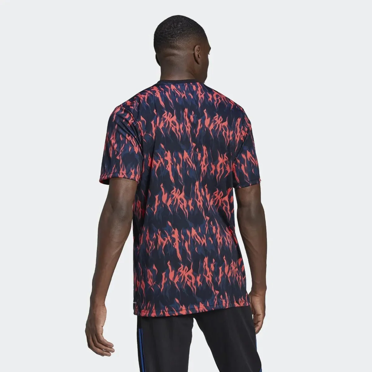 adidas 21-22 Manchester United Pre-Match Jersey - Black-Shock Red - Image 4