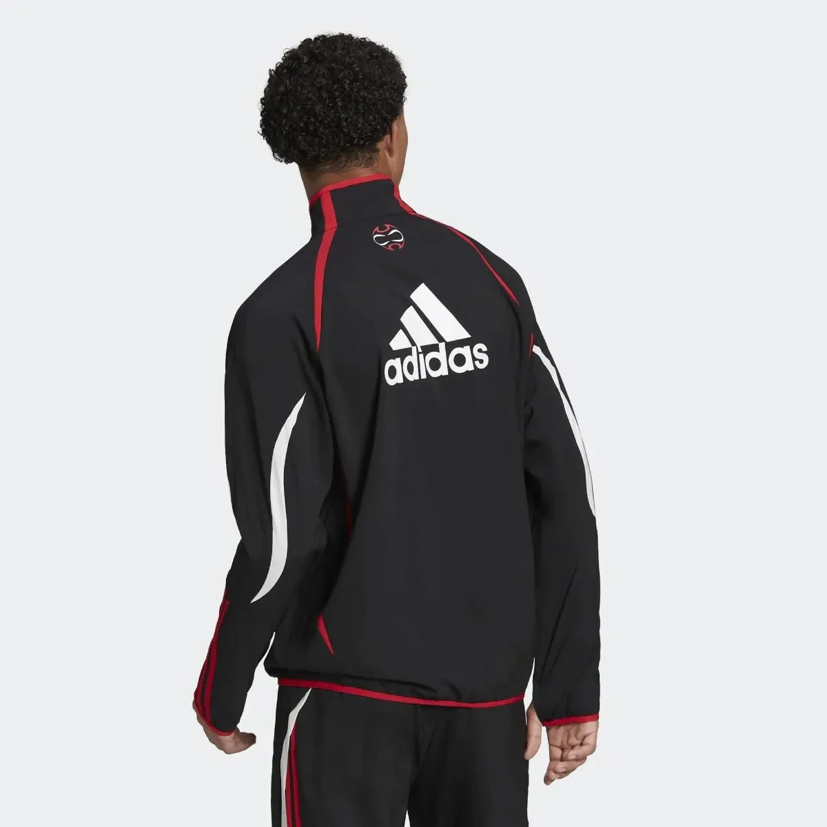 adidas 21-22 Manchester United Teamgeist Woven Jacket - Black - Image 3