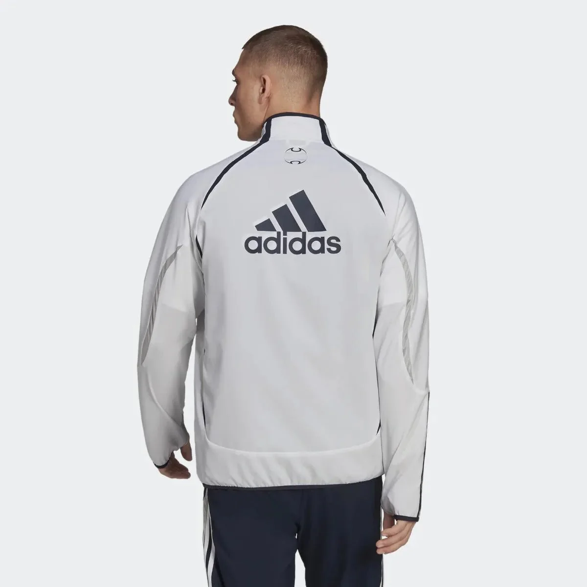 adidas 21-22 Real Madrid Teamgeist Woven Jacket - White - Image 3