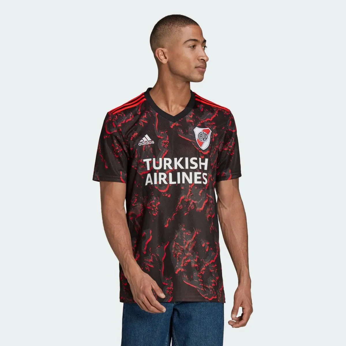 Adidas 21-22 River Plate Away Jersey - Black-Red - Image 3