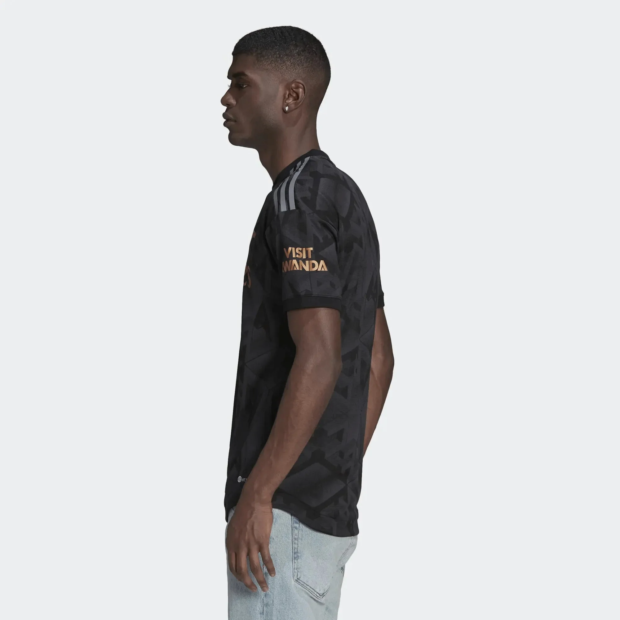 adidas 22-23 Arsenal Authentic Away Jersey - Black - Image 4