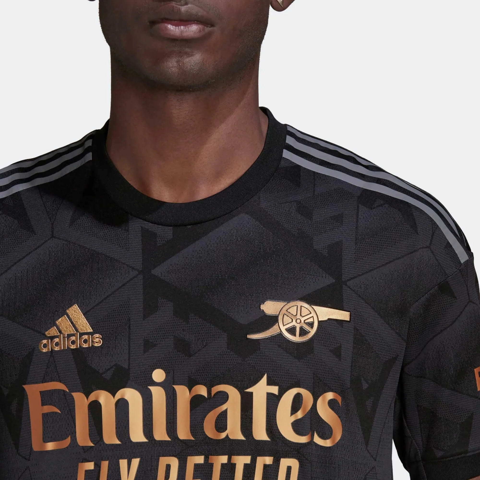 adidas 22-23 Arsenal Authentic Away Jersey - Black - Image 6
