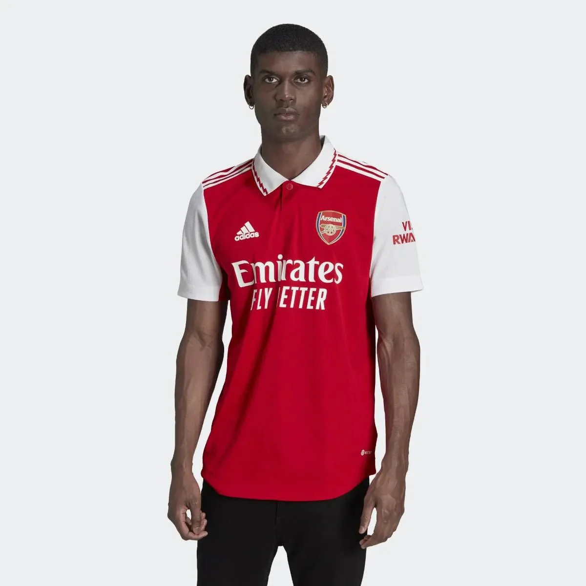 adidas 22-23 Arsenal Authentic Home Jersey - Scarlet-White - Image 3