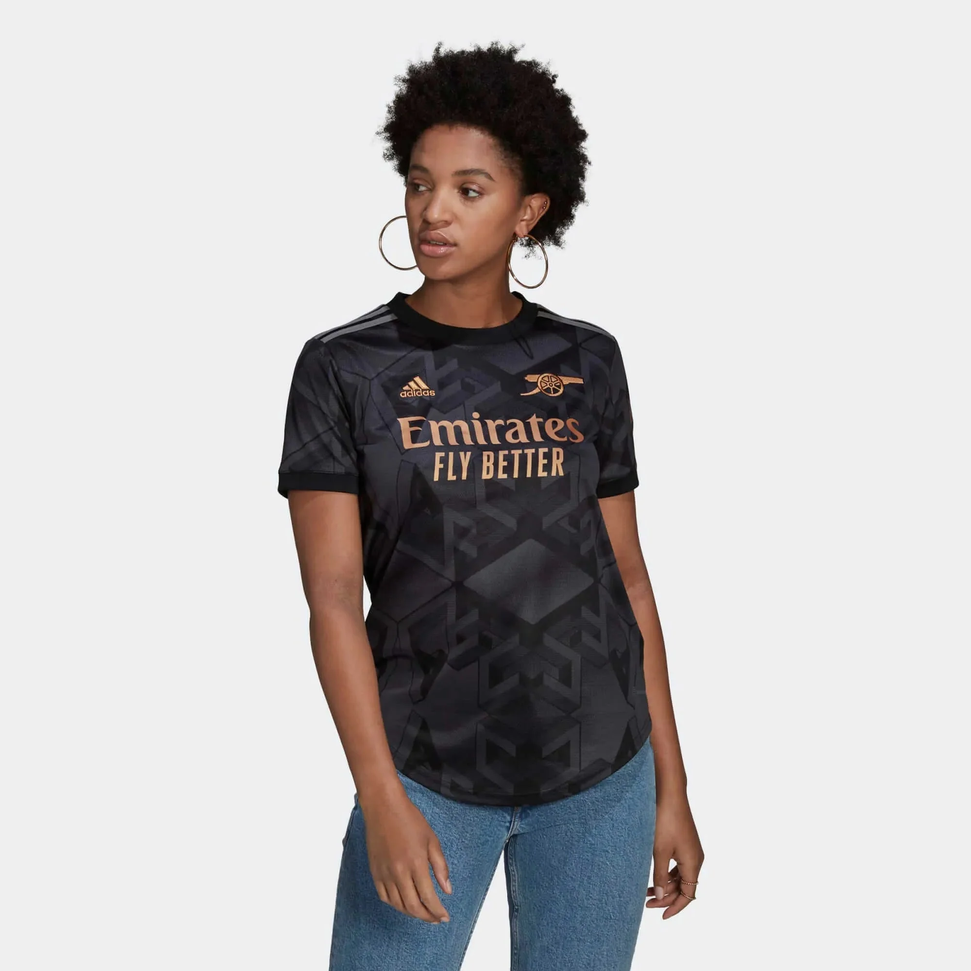 adidas 22-23 Arsenal Womens Away Jersey - Black - Image 3