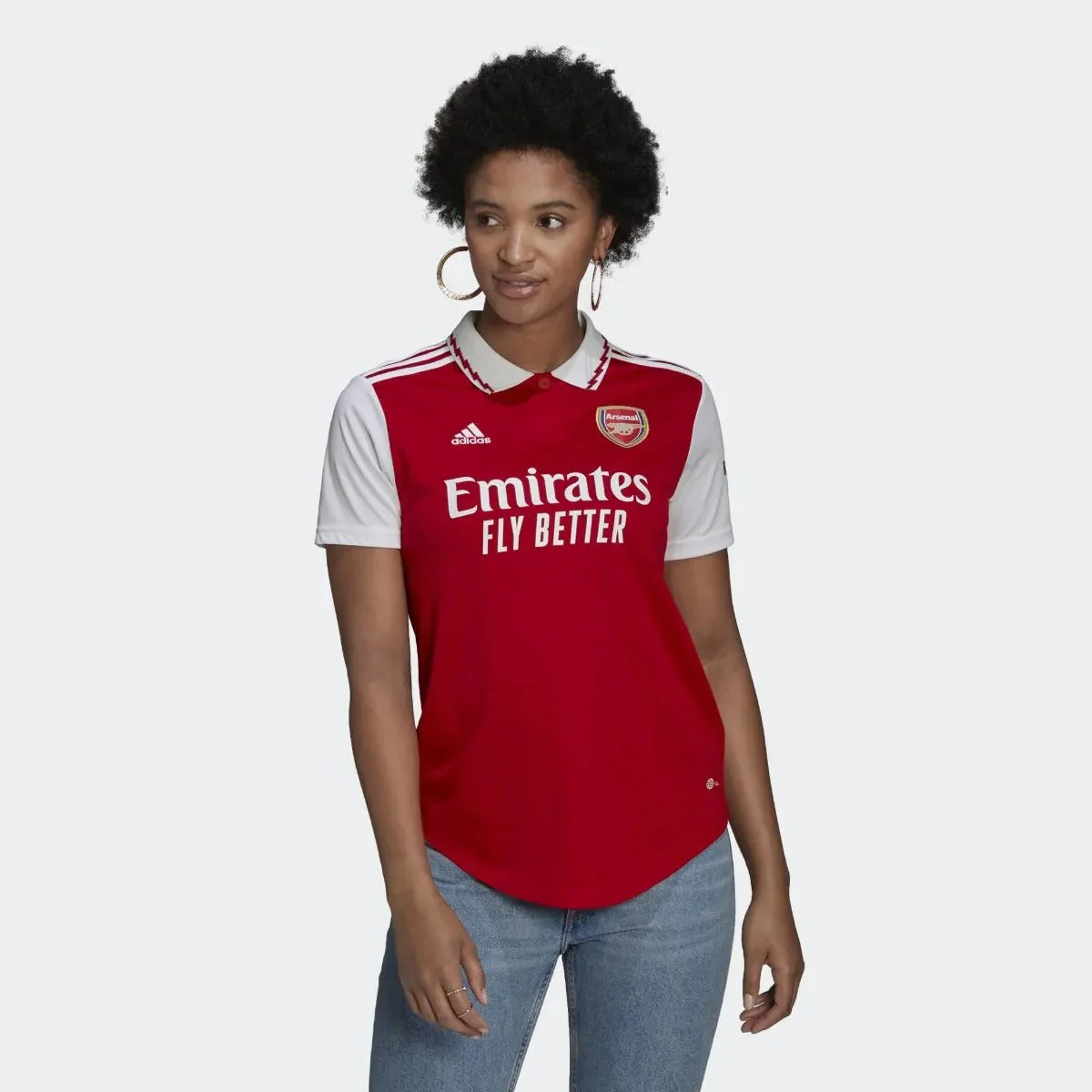 adidas 22-23 Arsenal Womens Home Jersey - Scarlet-White - Image 3