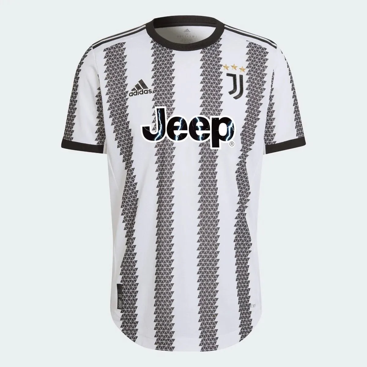 adidas 22-23 Juventus Authentic Home Jersey - White-Black - Image 6