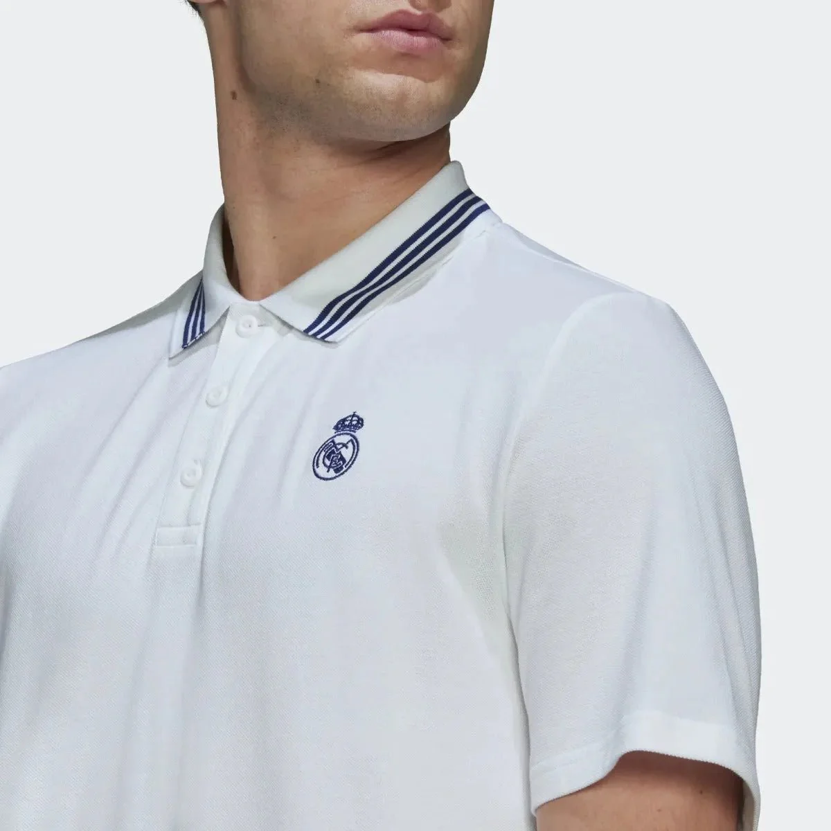 adidas 22-23 Real Madrid Polo Shirt - White - Image 4