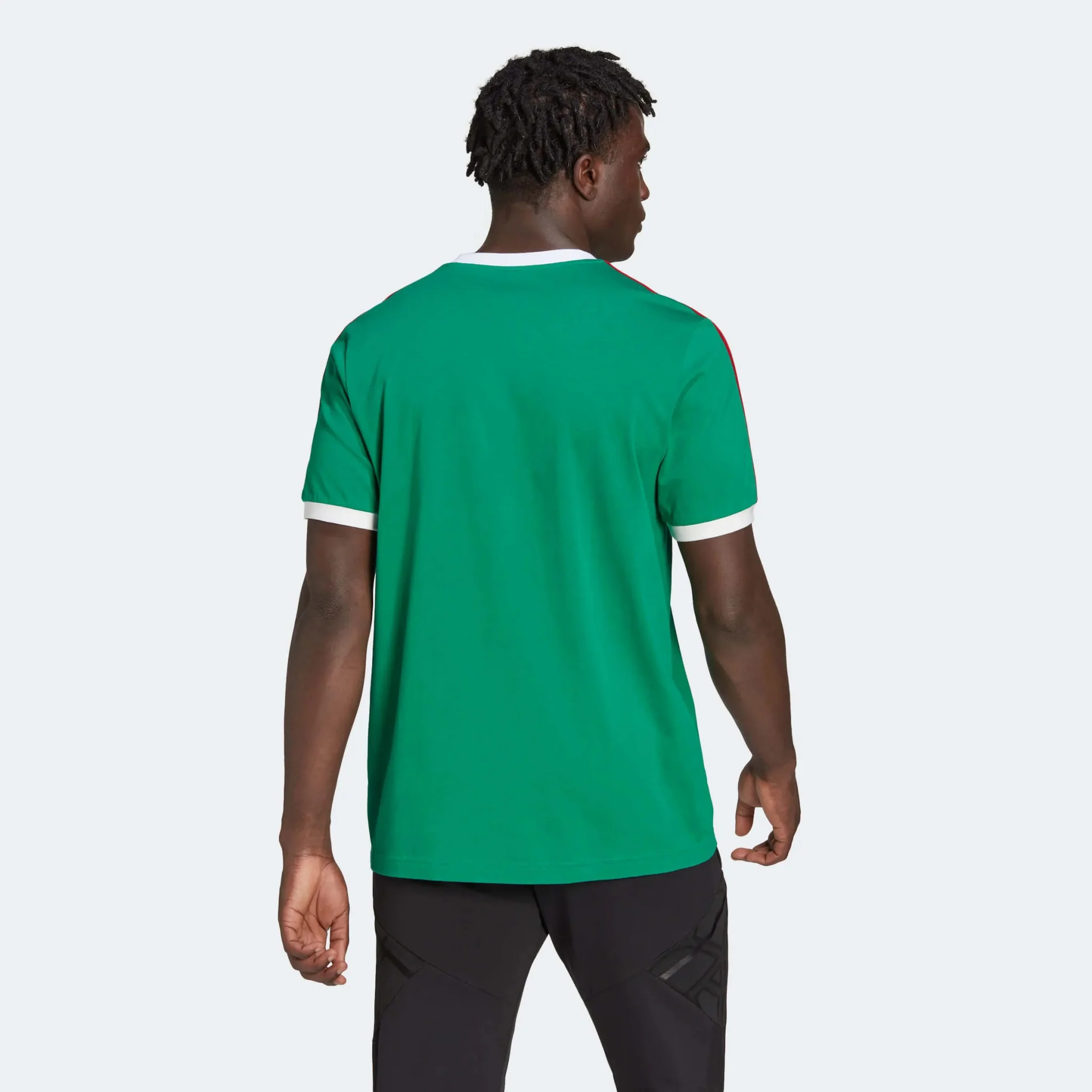 adidas 22 Mexico DNA 3 Stripe Tee - Green - Image 4