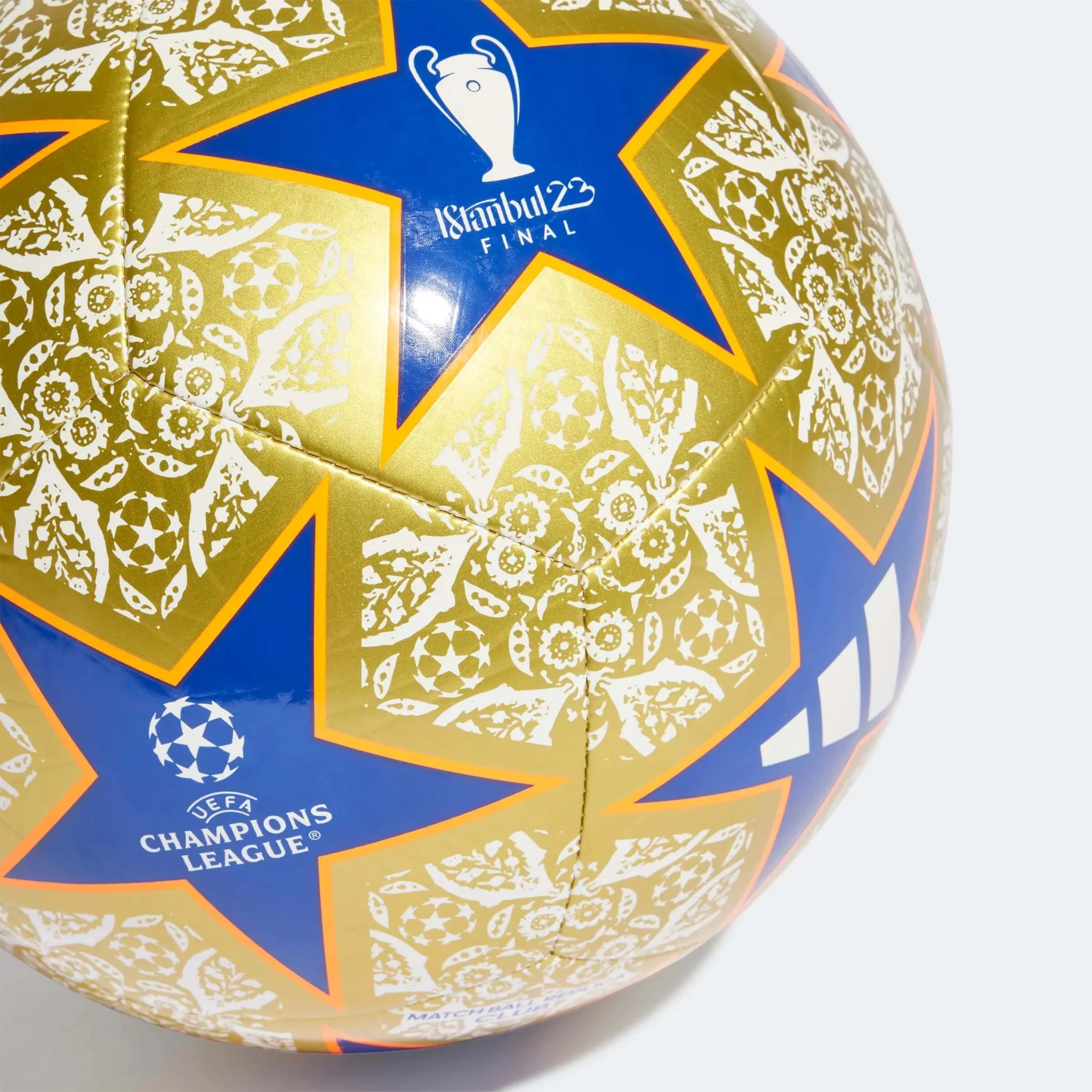 adidas 23 UCL Istanbul Club Ball - Gold-White-Blue - Image 4