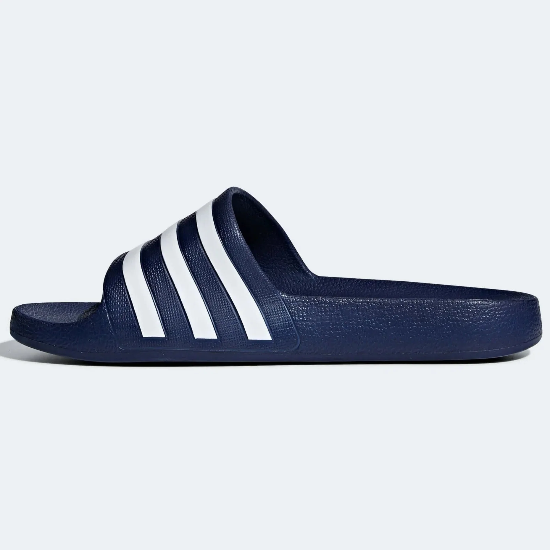 adidas Adilette Aqua Slides - Dark Blue-White - Image 2