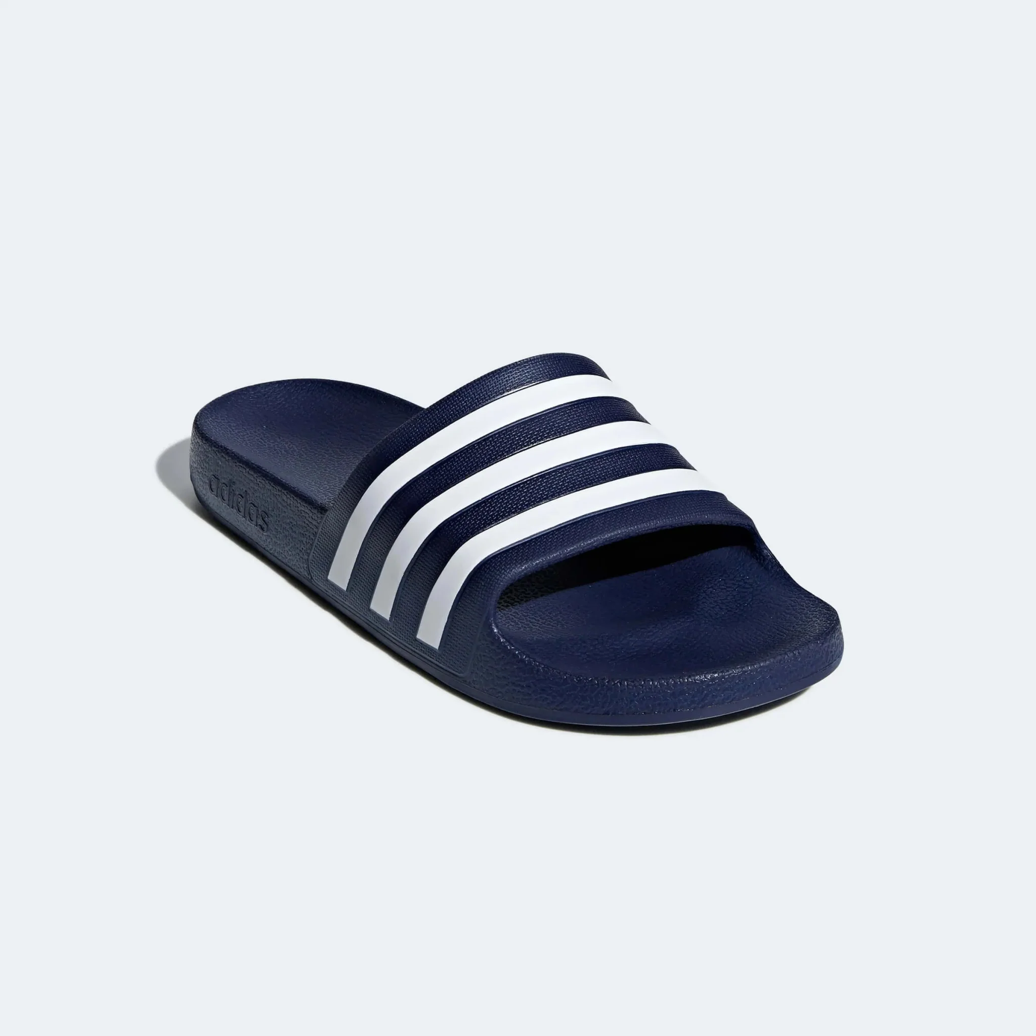 adidas Adilette Aqua Slides - Dark Blue-White - Image 3
