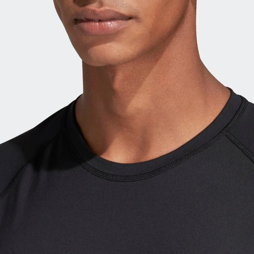adidas Alphaskin  SS Compression Shirt-Black - Image 3