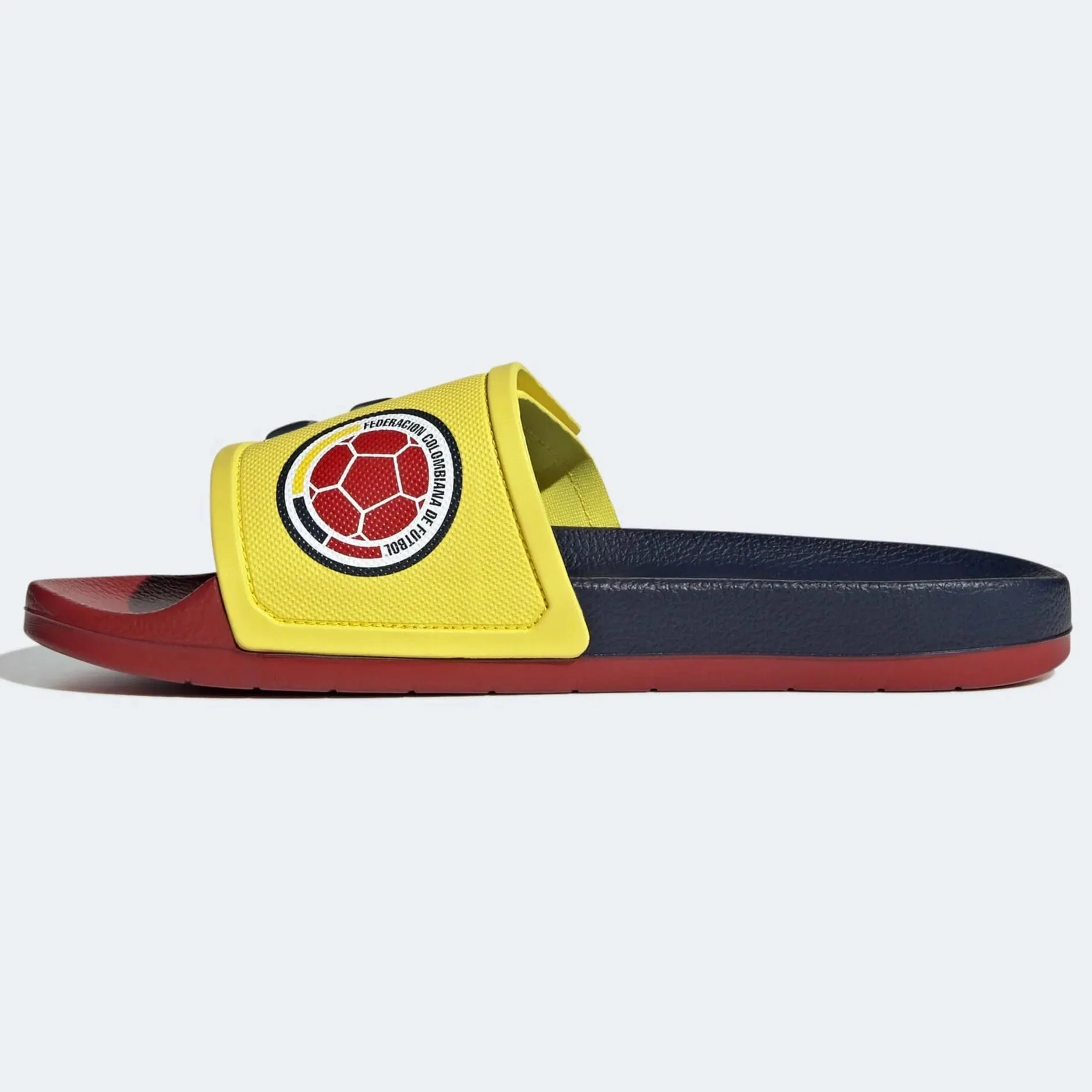 adidas Colombia Adilette TND Slides - Yellow-Red-Navy - Image 2