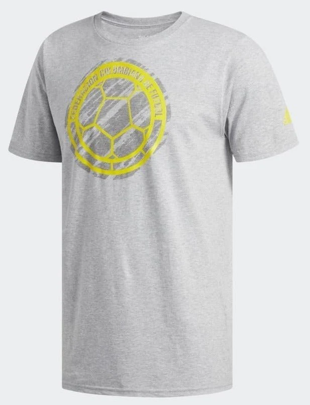 adidas Colombia Brushed Stripes Tee - Grey - Image 2