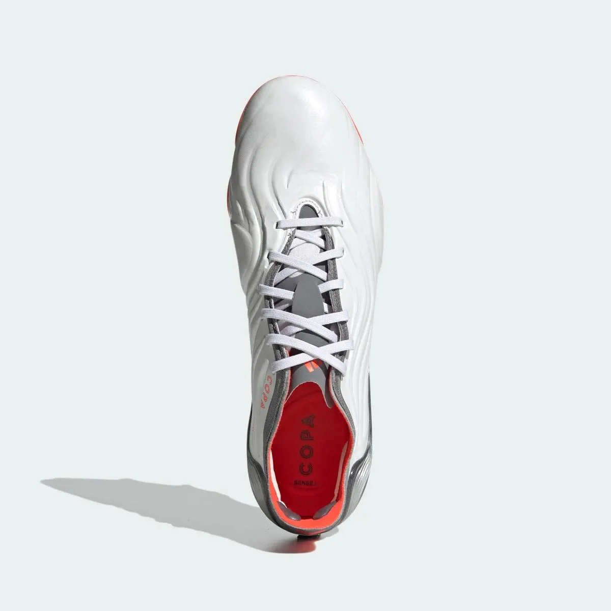 Adidas Copa Sense .1 FG - White-Grey-Solar Red - Image 5