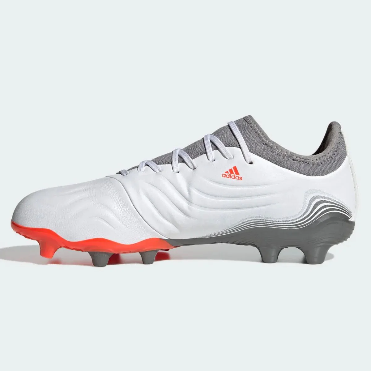 Adidas Copa Sense .3 FG - White-Grey-Solar Red - Image 2