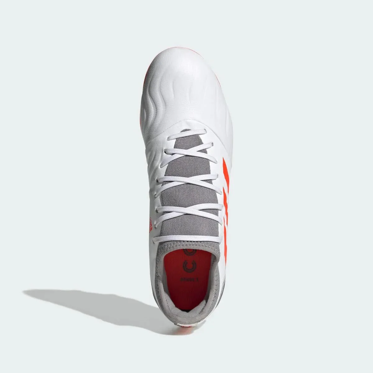 Adidas Copa Sense .3 FG - White-Grey-Solar Red - Image 5