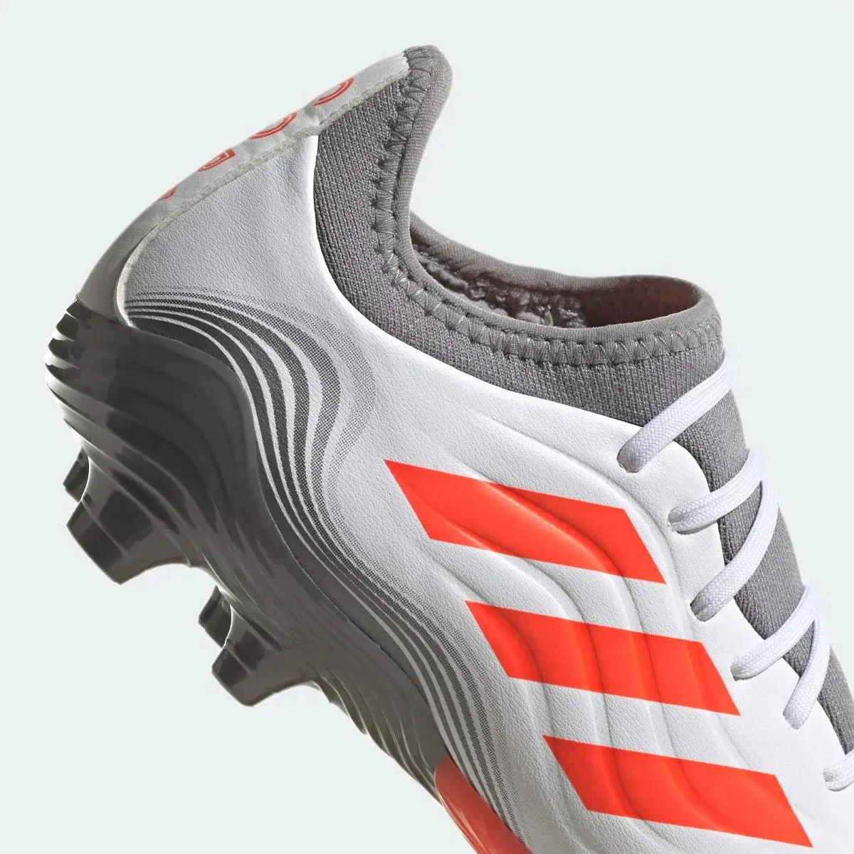 Adidas Copa Sense .3 FG - White-Grey-Solar Red - Image 7