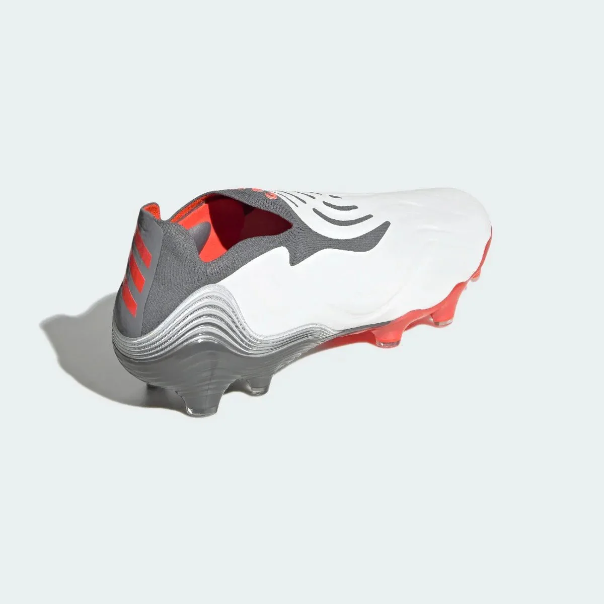 Adidas Copa Sense + FG - White-Grey-Solar Red - Image 4