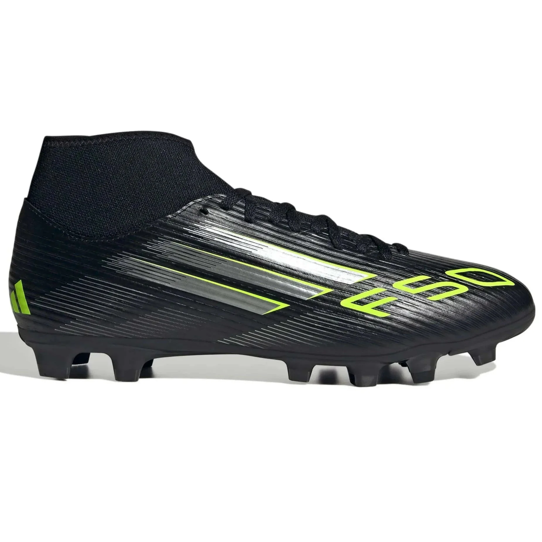 adidas F50 Club Mid Firm/Multi Ground Soccer Cleats - Electric Stealth Pack (FA25)