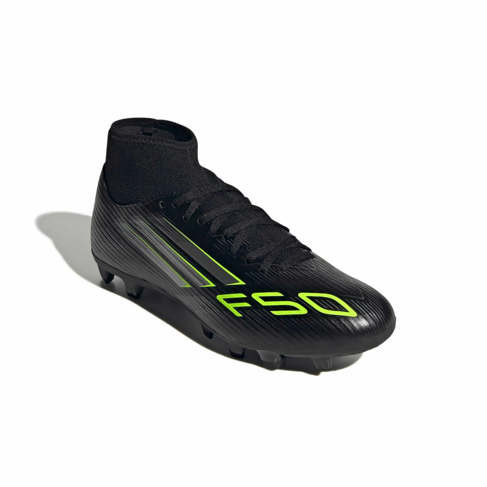 adidas F50 Club Mid Firm/Multi Ground Soccer Cleats - Electric Stealth Pack (FA25) - Image 3