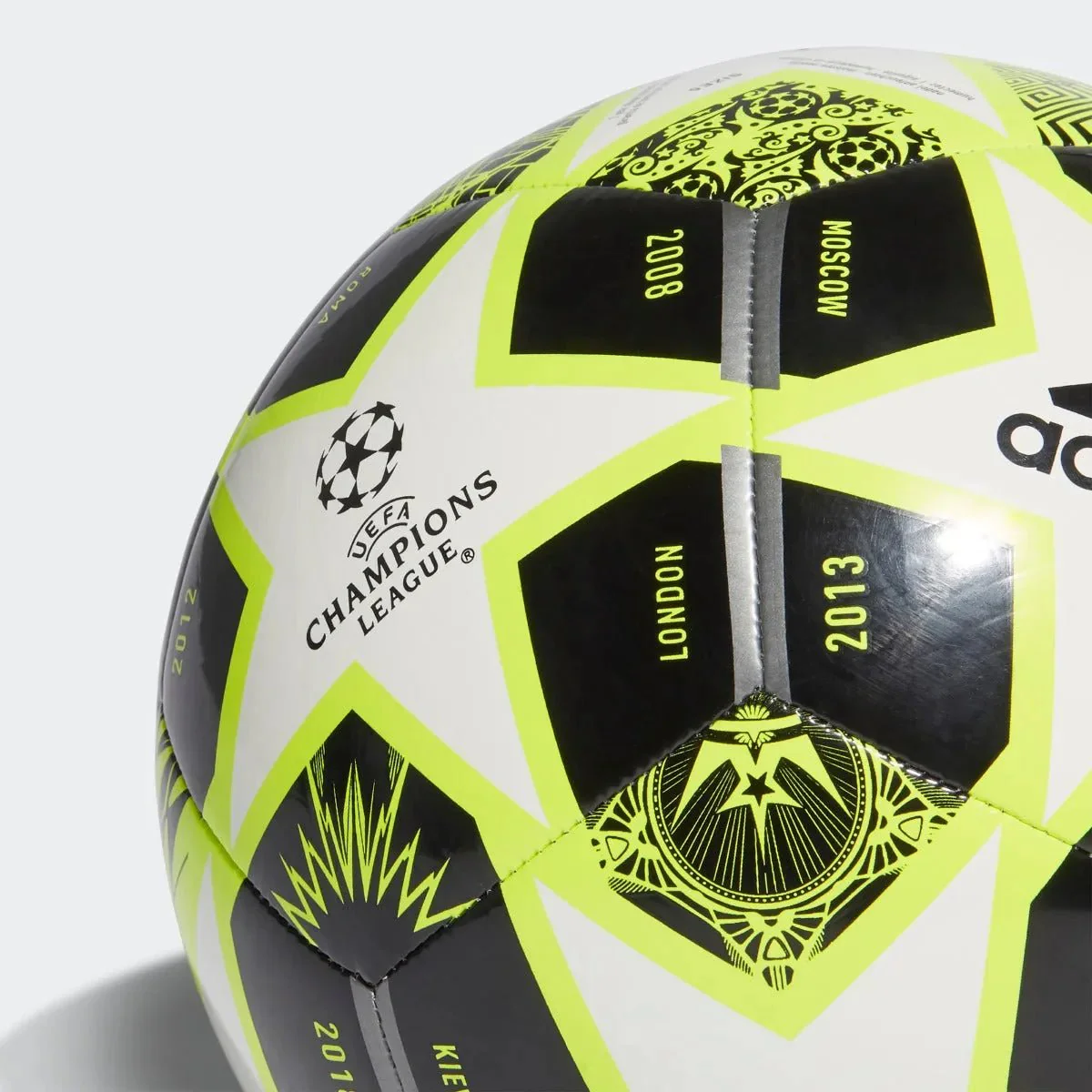 Adidas Finale 21 20TH Anniversary UCL Club Ball - Solar Yellow-White-Black - Image 3