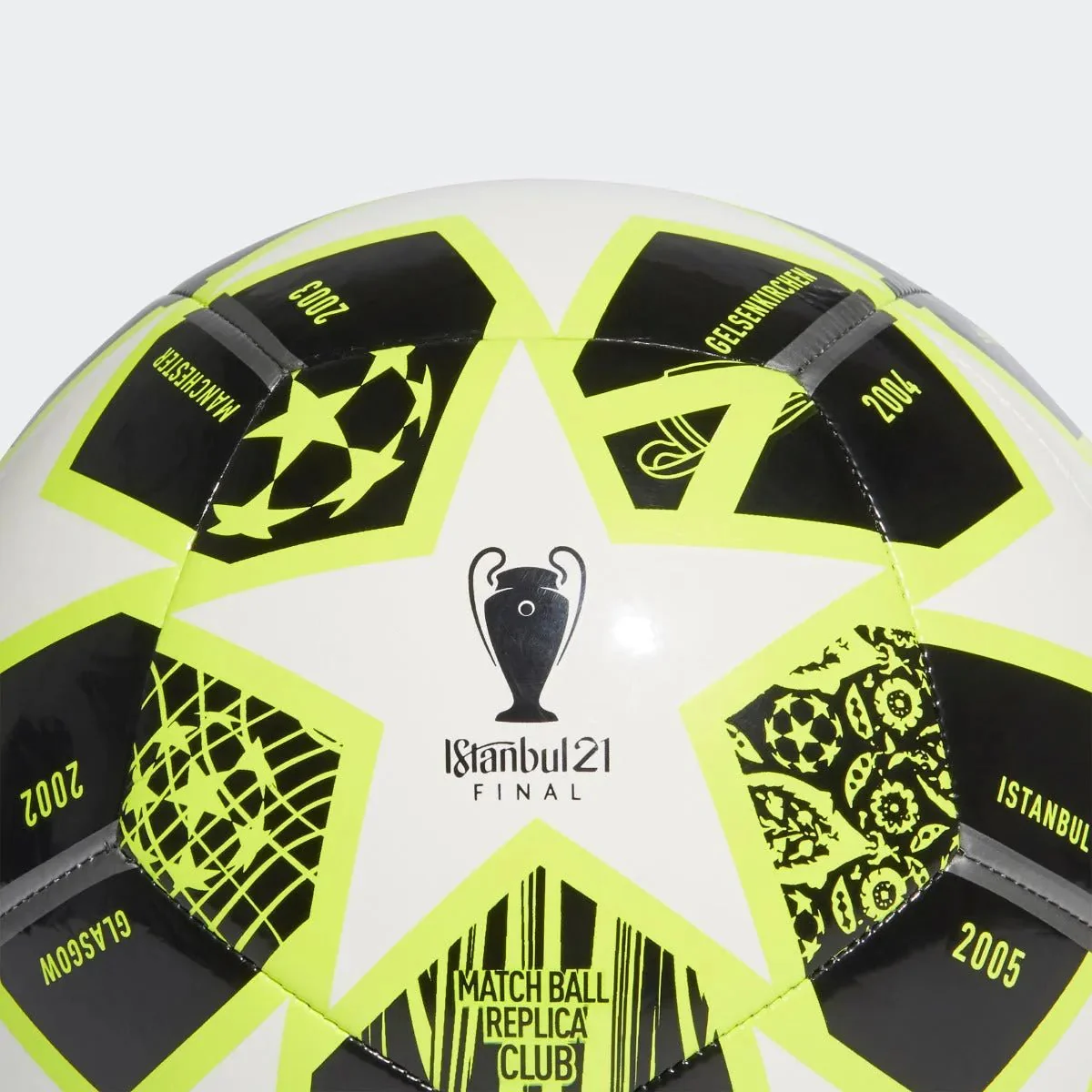 Adidas Finale 21 20TH Anniversary UCL Club Ball - Solar Yellow-White-Black - Image 4