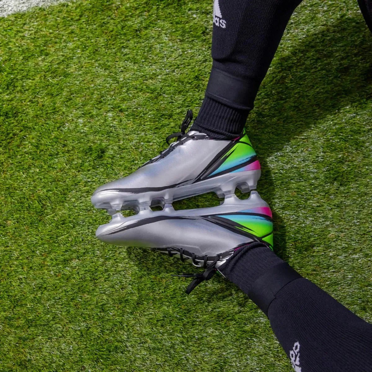 Adidas GameMode FG - Silver-Cyan-Show Pink - Image 6