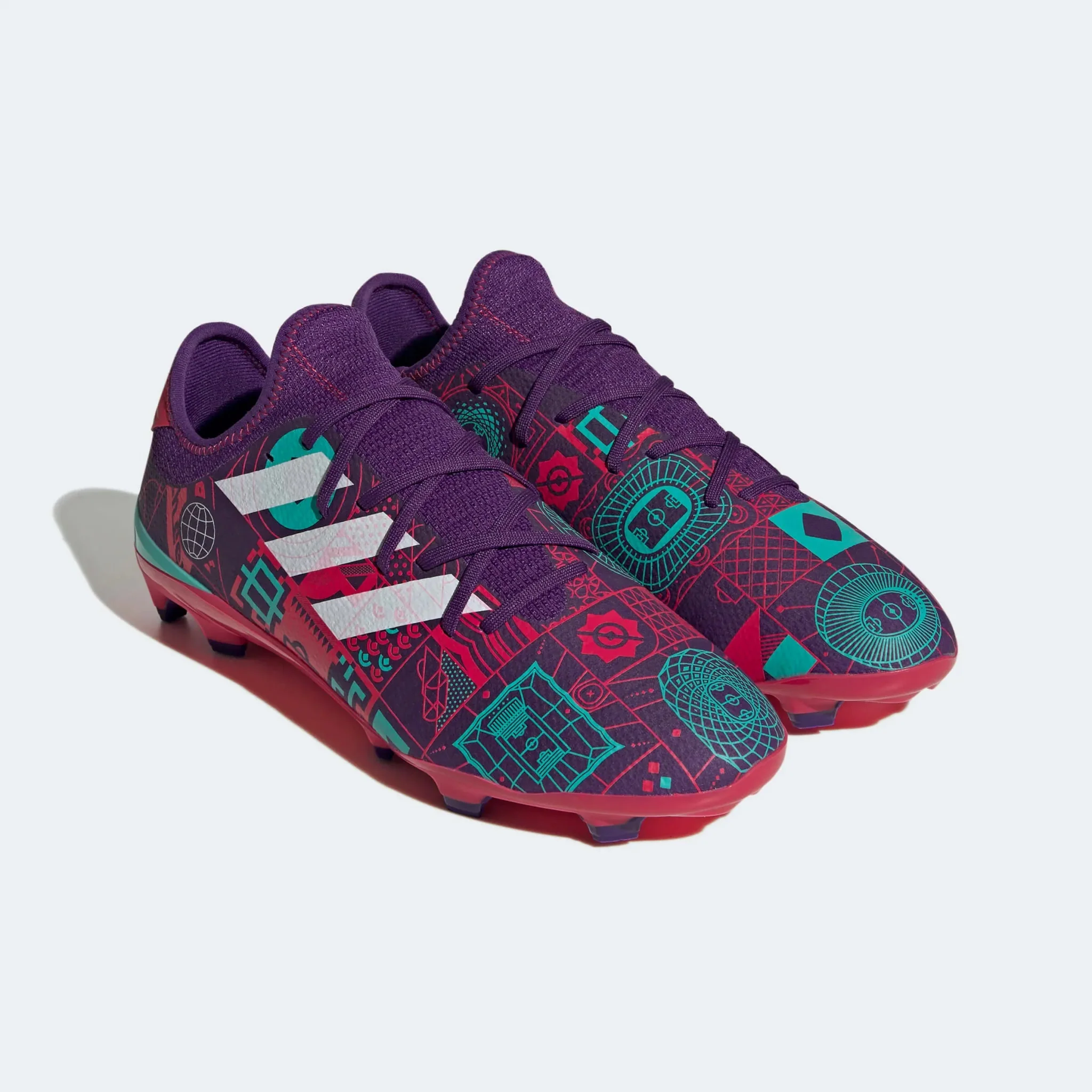 adidas Gamemode Knit FG - Purple-Ruby Red - Image 3