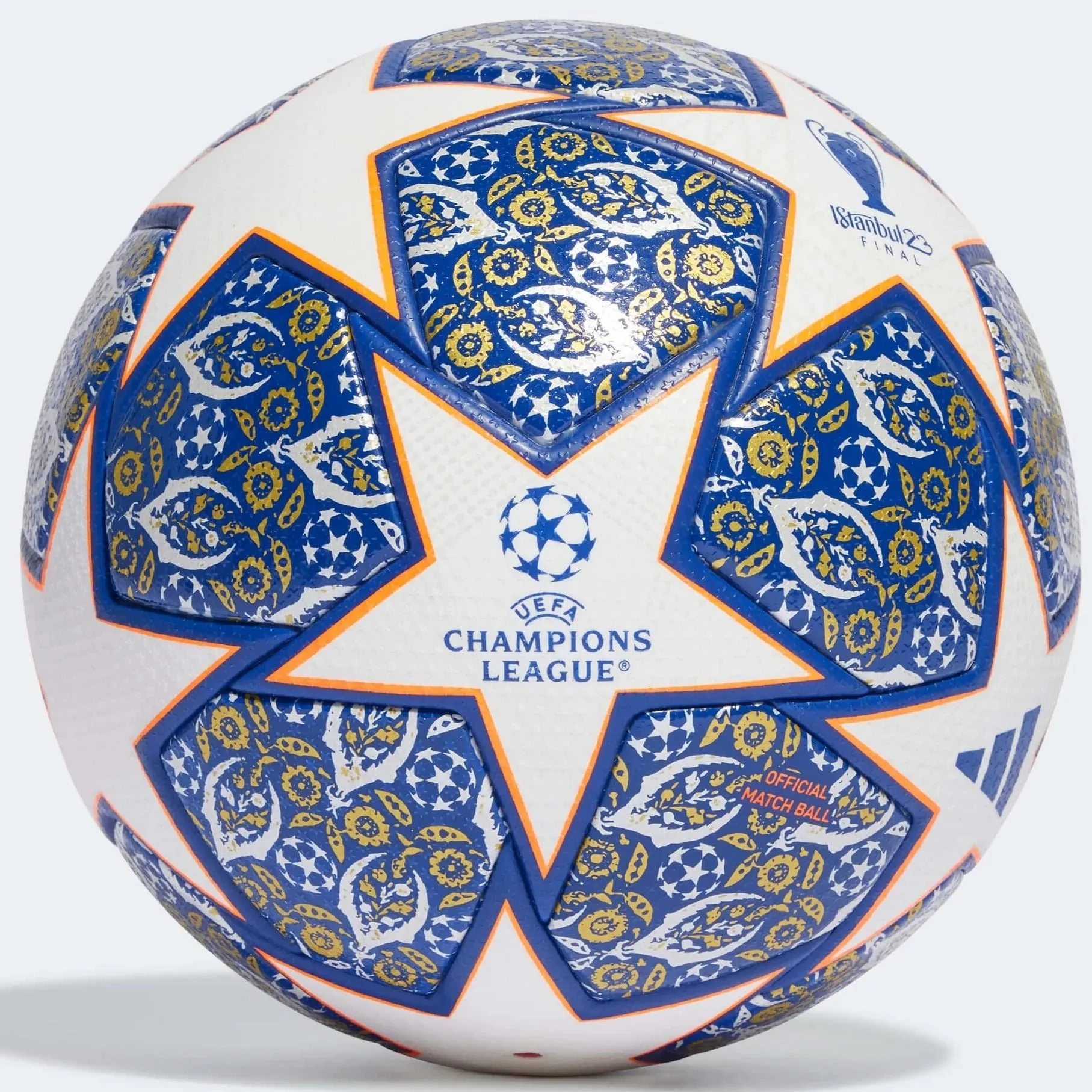adidas Istanbul Finale 23 Pro Official Match Ball - White-Royal Blue-Solar Orange - Image 2