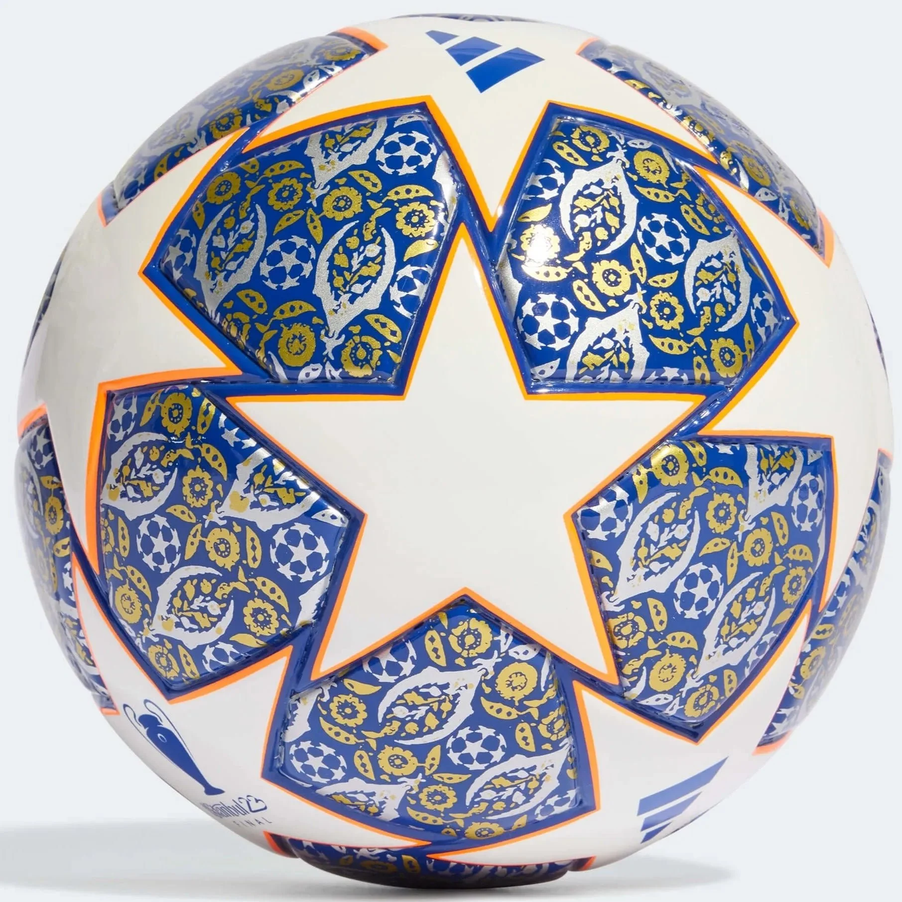 adidas Istanbul UCL Mini Ball - White-Royal Blue-Solar Orange - Image 2