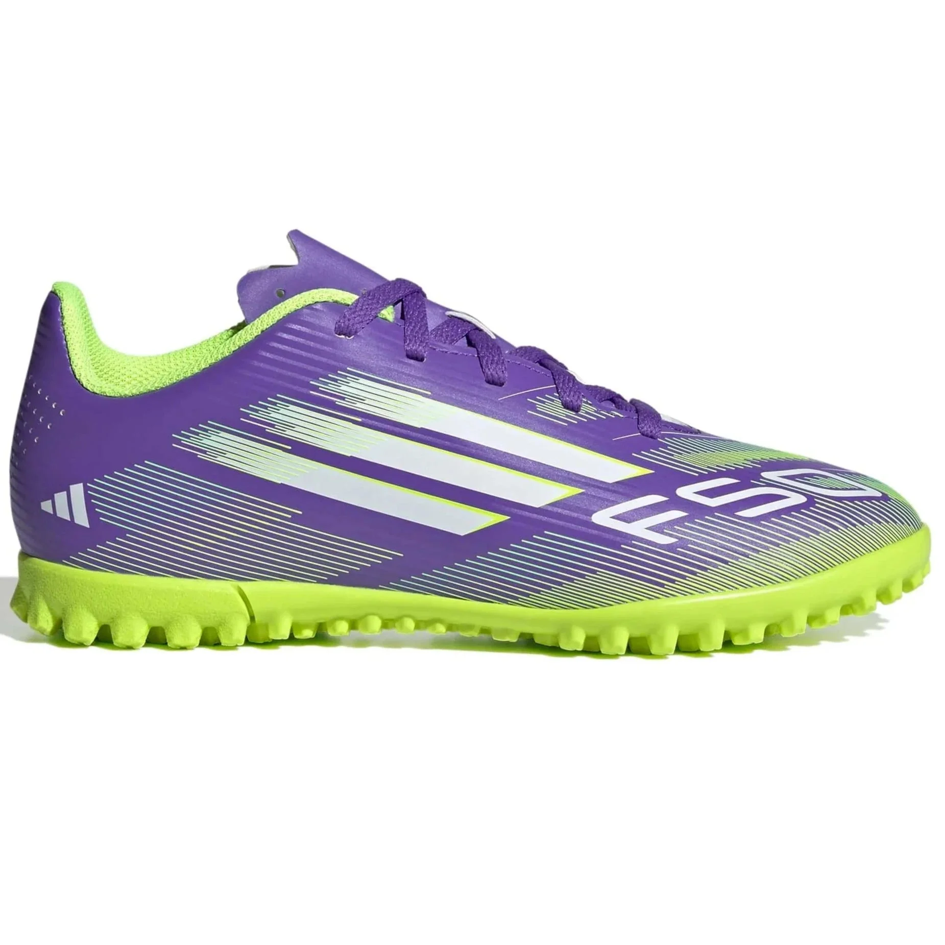 adidas Junior F50 Club Turf Soccer Shoes - Radiant Blaze Pack (FA25)