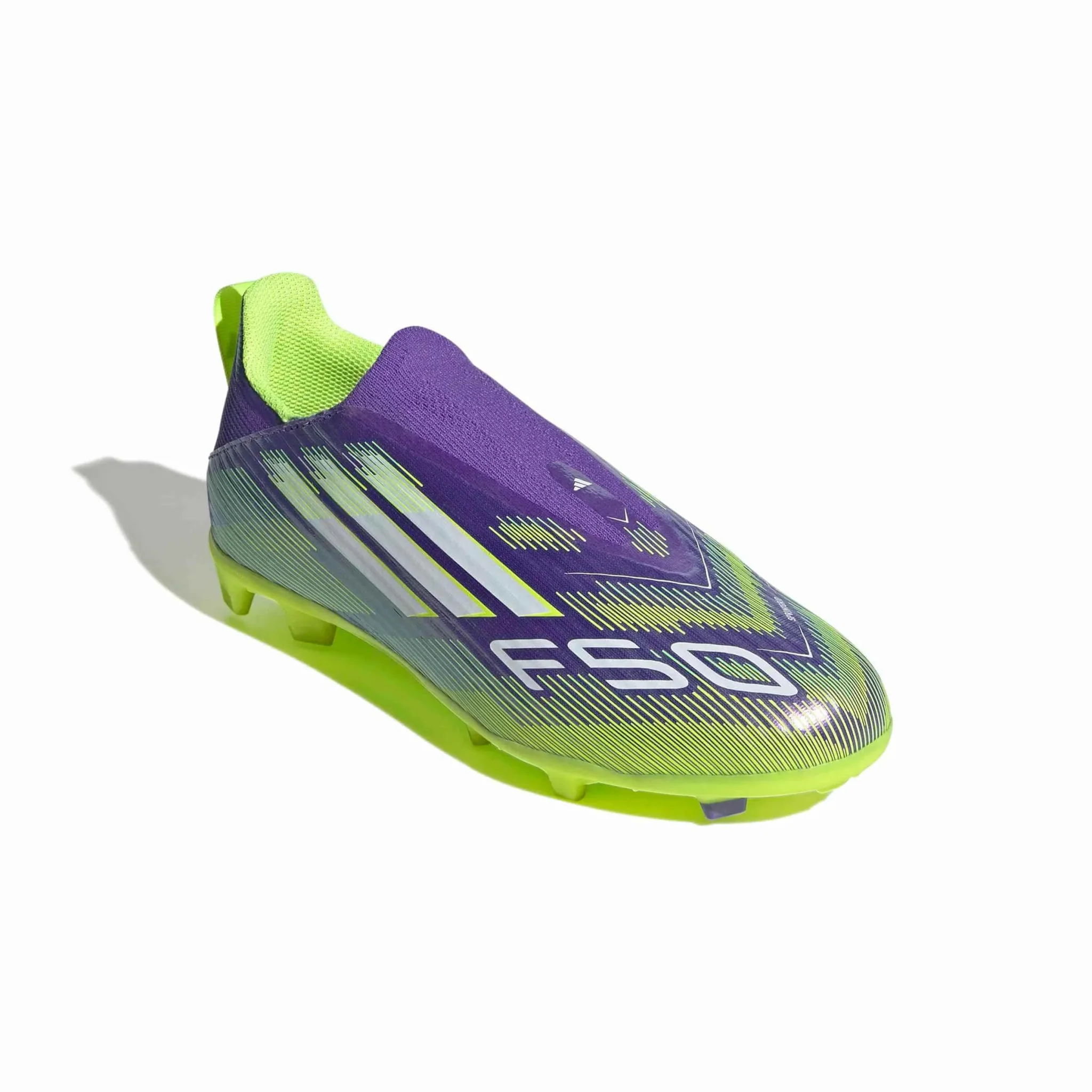 adidas Junior F50 League Laceless Firm/Multi Ground Soccer Cleats - Radiant Blaze Pack (FA25) - Image 3