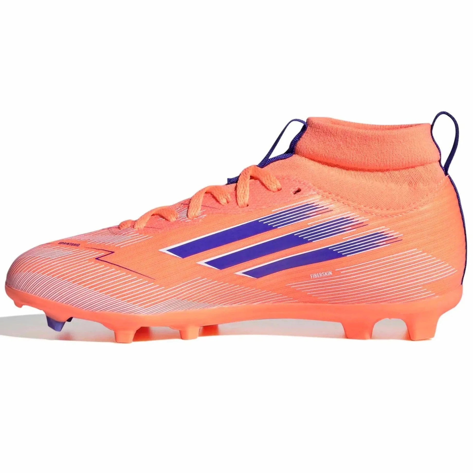 adidas Junior F50 League Mid Firm/Multi Ground Soccer Cleats - Coral Blaze Pack (FA25) - Image 2
