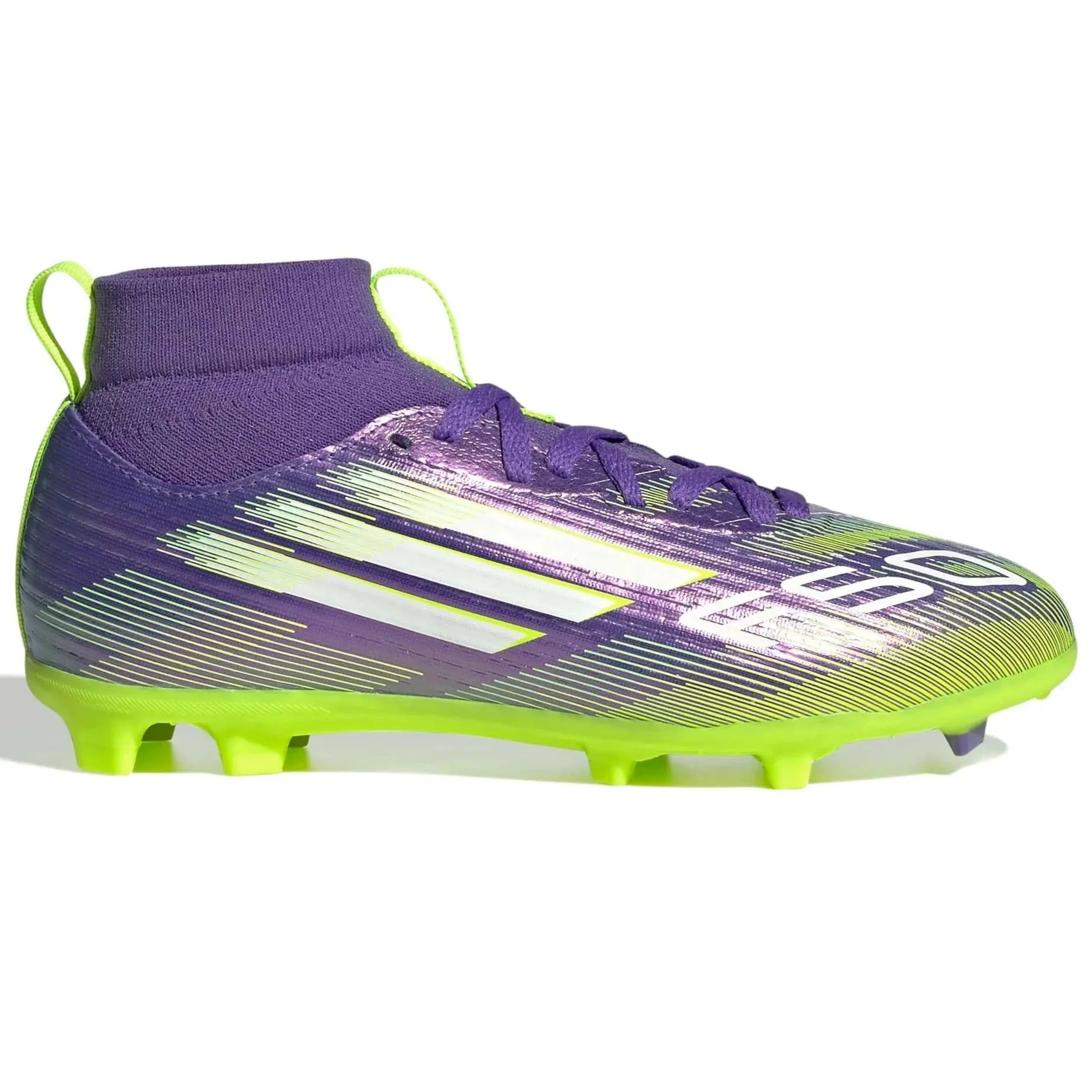 adidas Junior F50 League Mid Firm/Multi Ground Soccer Cleats - Radiant Blaze Pack (FA25)