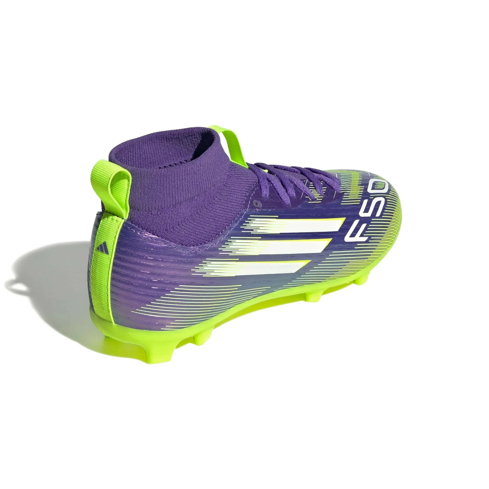 adidas Junior F50 League Mid Firm/Multi Ground Soccer Cleats - Radiant Blaze Pack (FA25) - Image 4