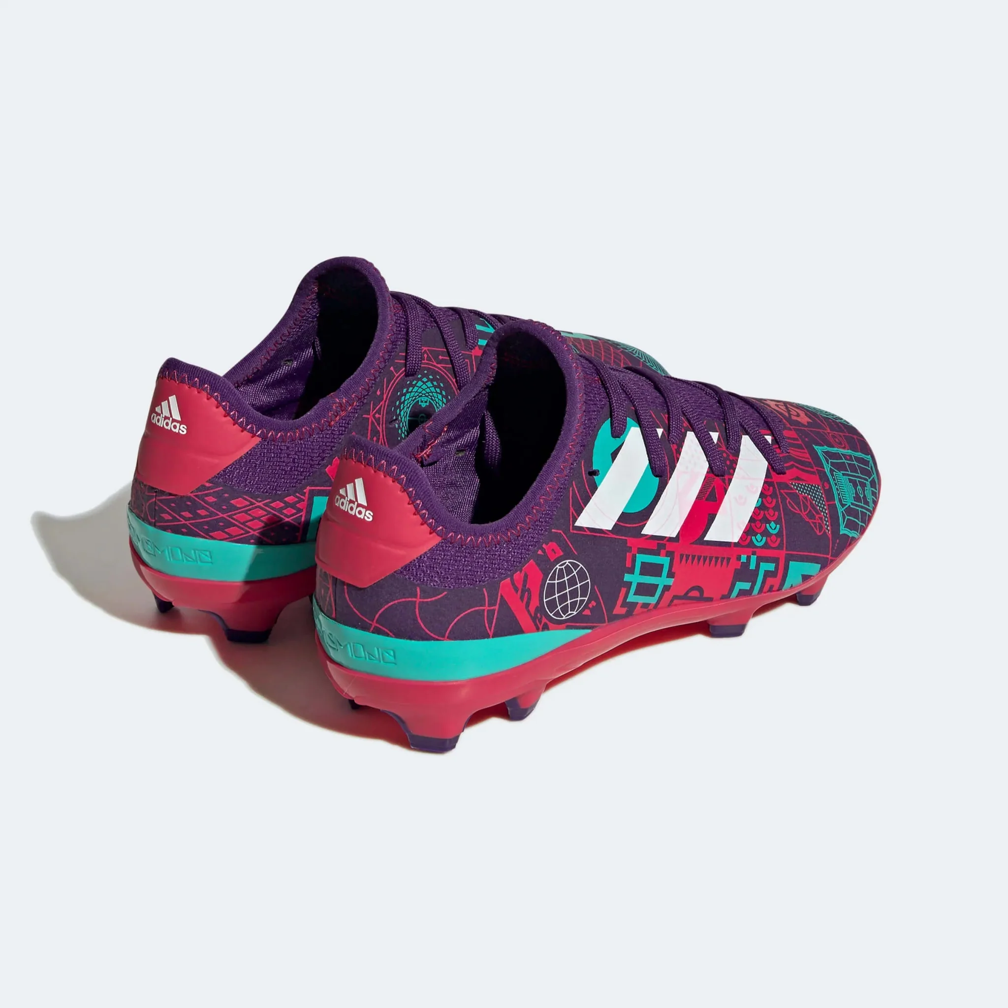 adidas Junior Gamemode Knit FG - Purple-Ruby Red - Image 4