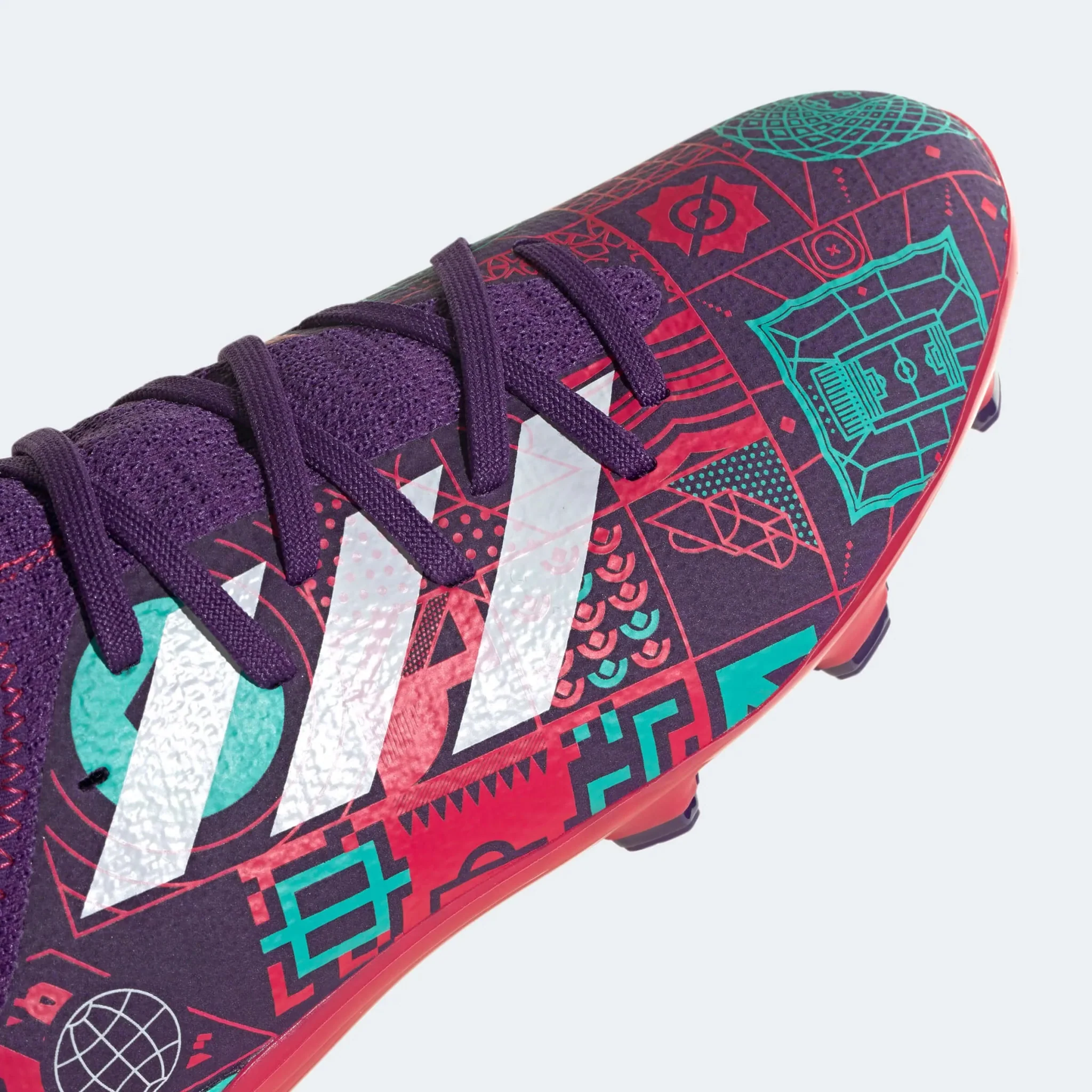 adidas Junior Gamemode Knit FG - Purple-Ruby Red - Image 7