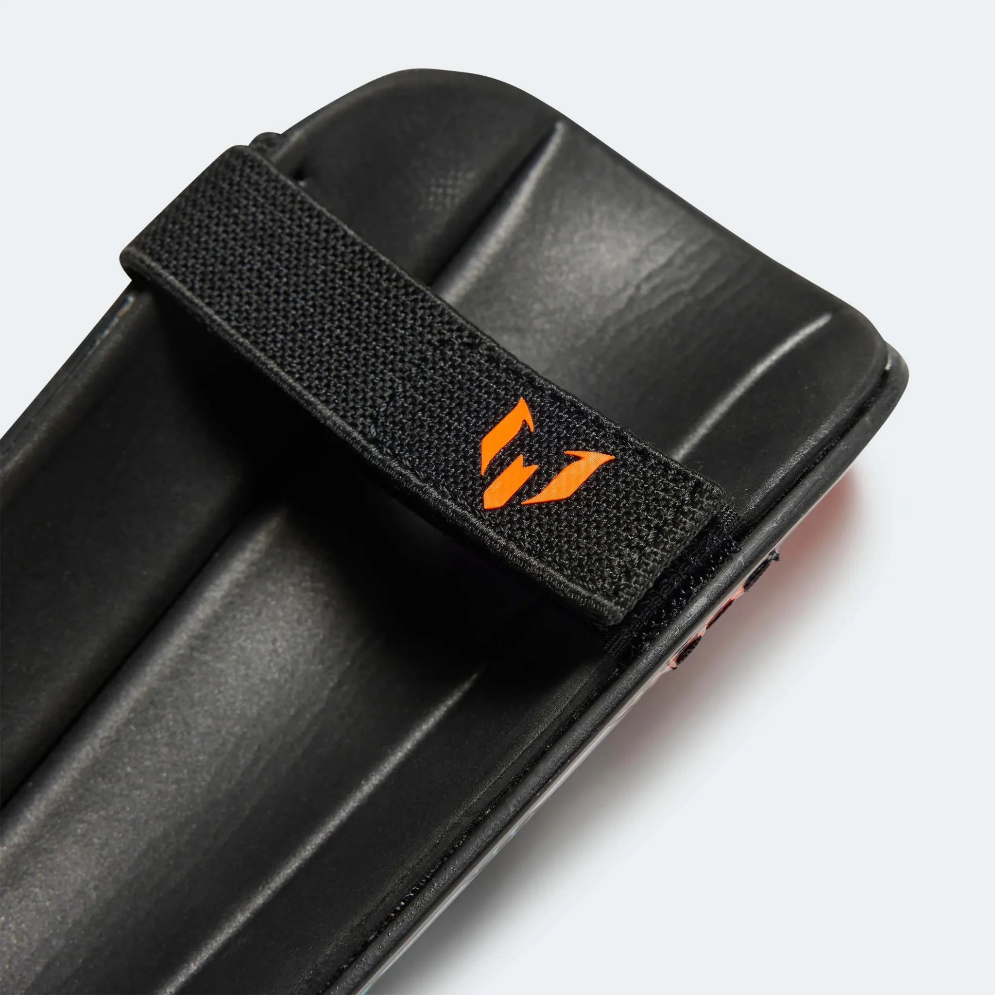 adidas JR Messi Match Shin Guard - Black-Silver-Orange - Image 3