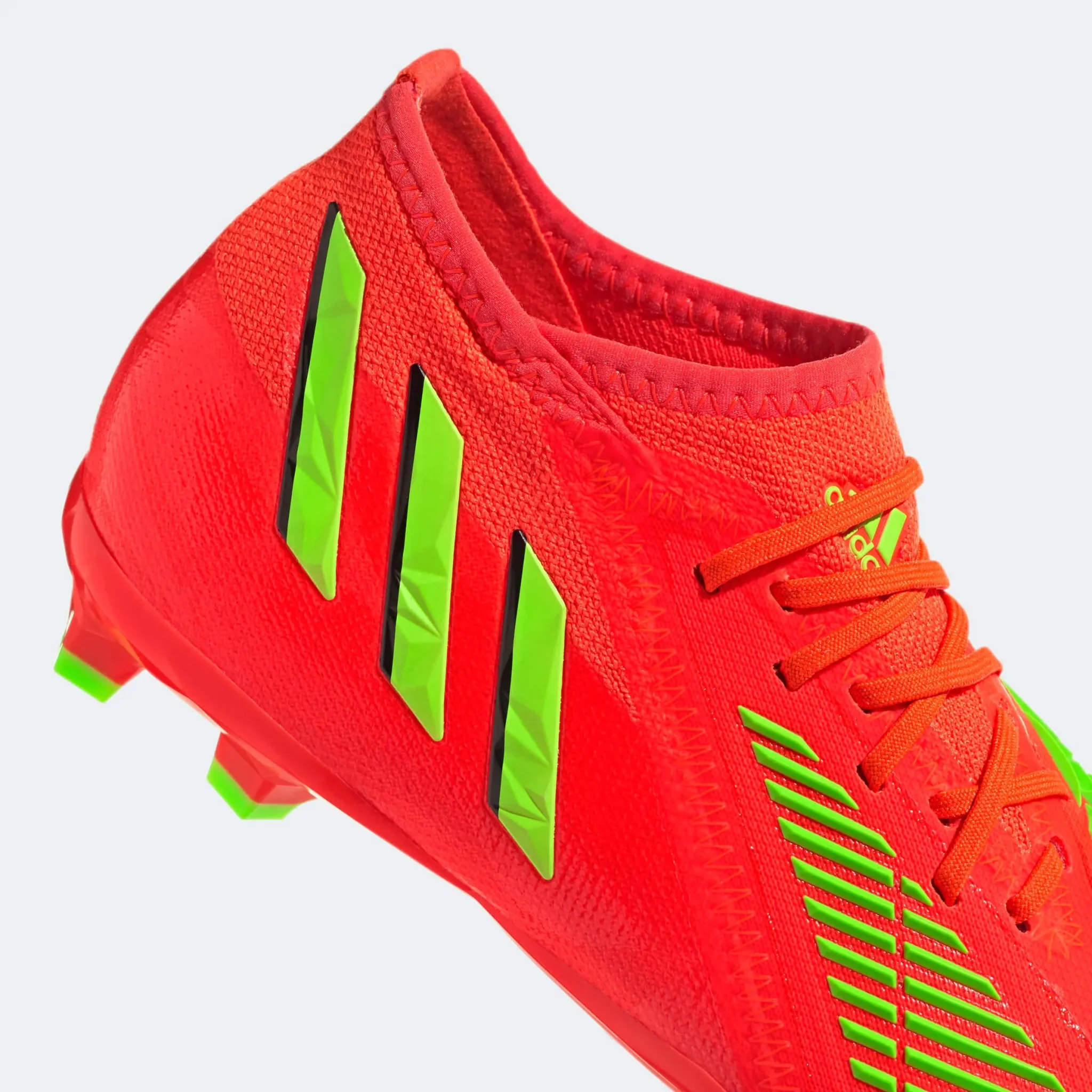 adidas Junior Predator Edge .1 FG - Solar Red-Solar Green - Image 8