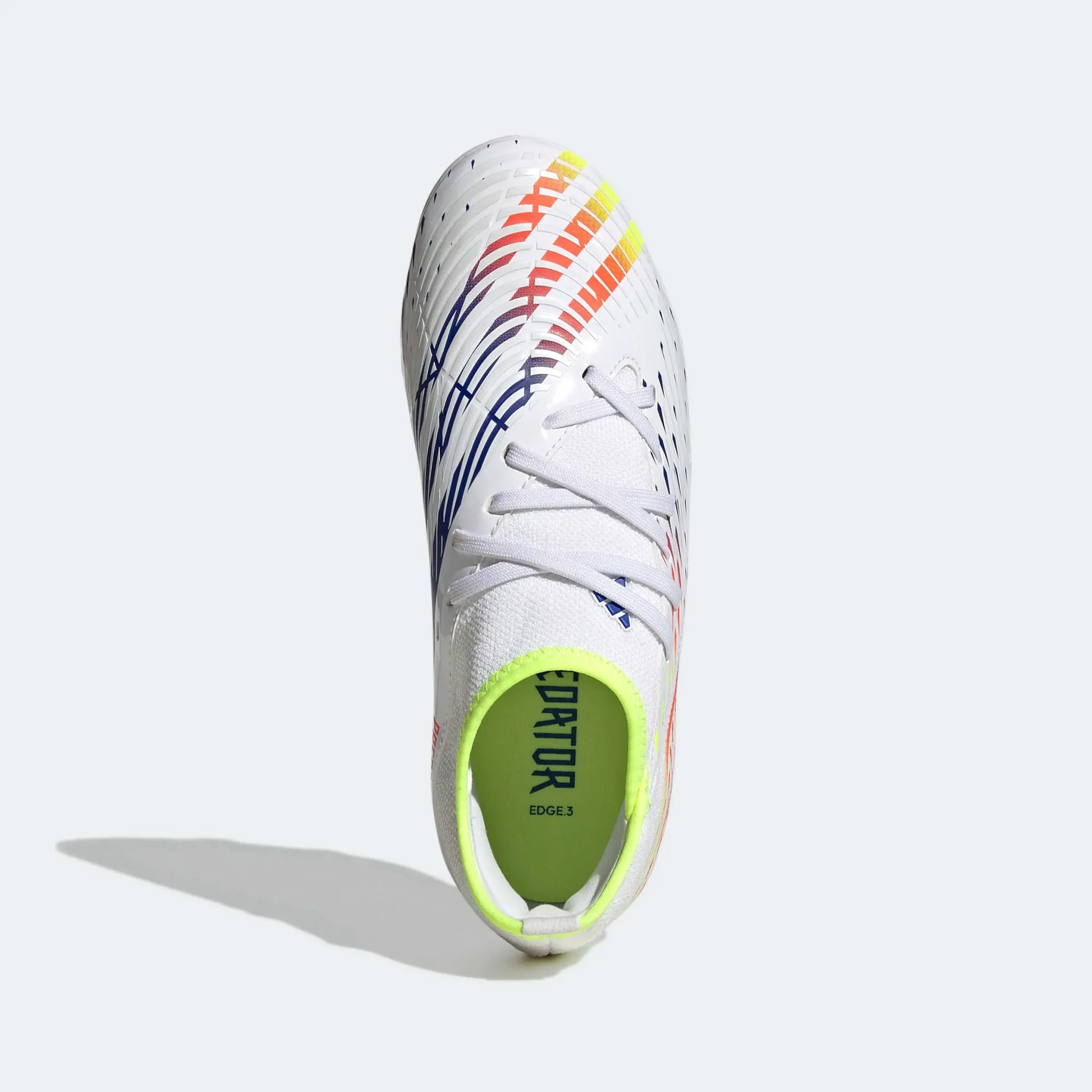 adidas Junior Predator Edge.3 FG J - White-Yellow-Blue - Image 5