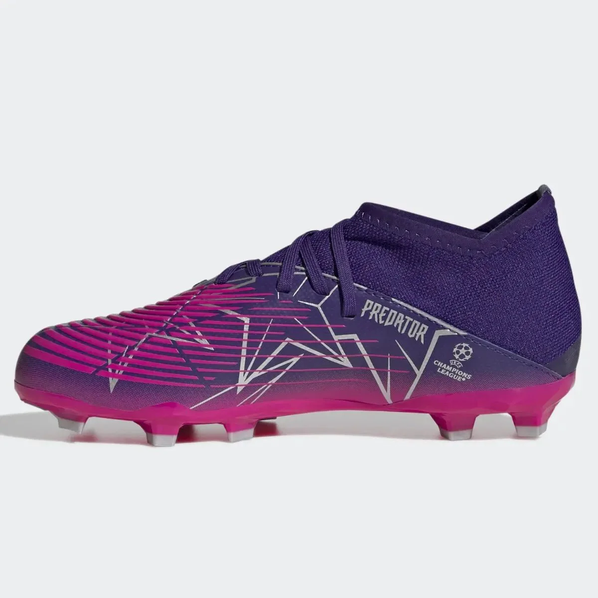 adidas Junior Predator Edge .3 FG - Purple-Silver-Pink - Image 2