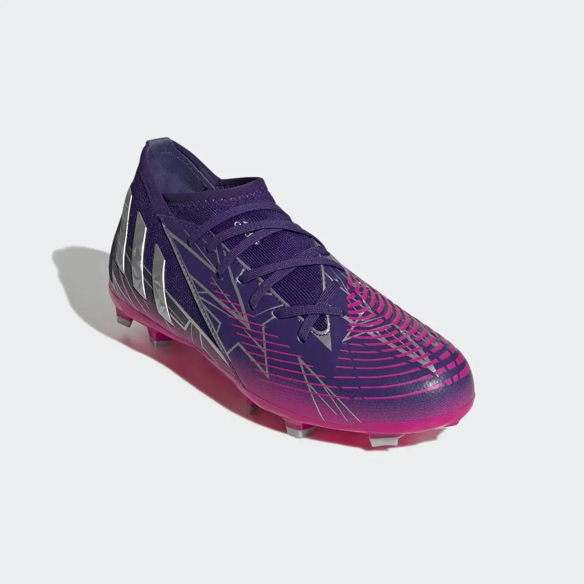adidas Junior Predator Edge .3 FG - Purple-Silver-Pink - Image 3
