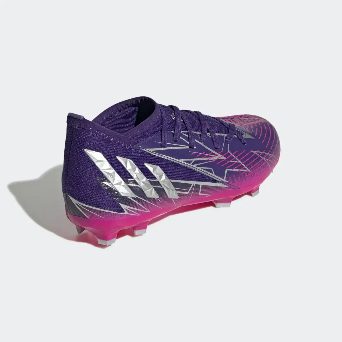 adidas Junior Predator Edge .3 FG - Purple-Silver-Pink - Image 4