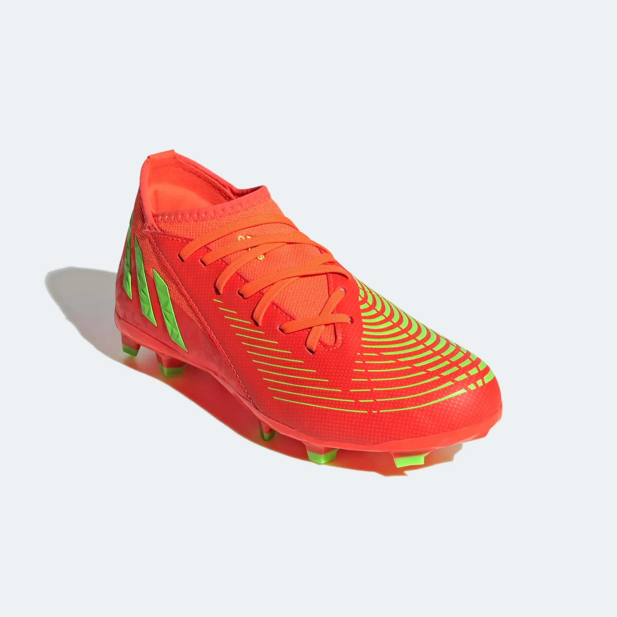 adidas Junior Predator Edge .3 FG - Solar Red-Solar Green - Image 3