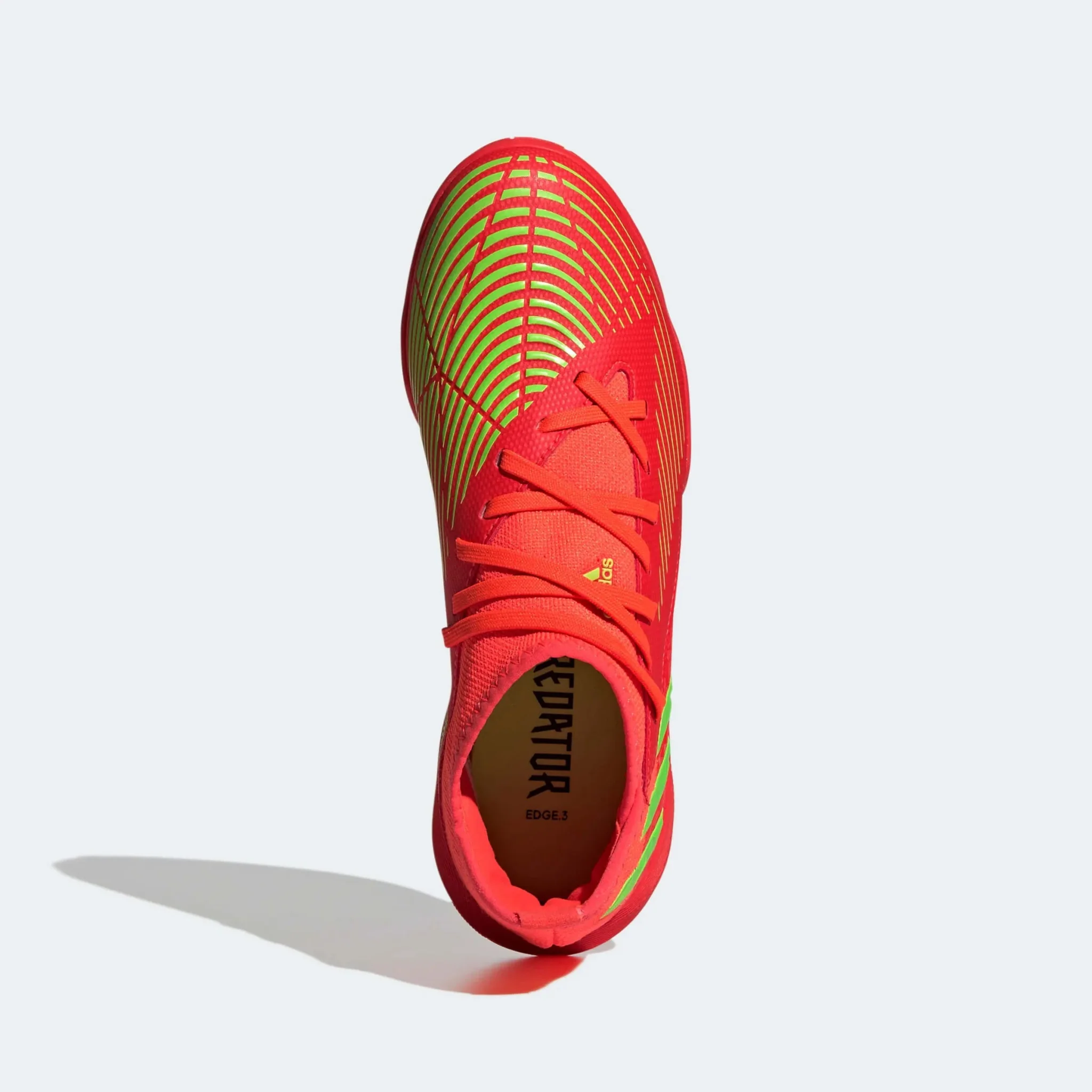 adidas Junior Predator Edge .3 Indoor - Solar Red-Solar Green - Image 5